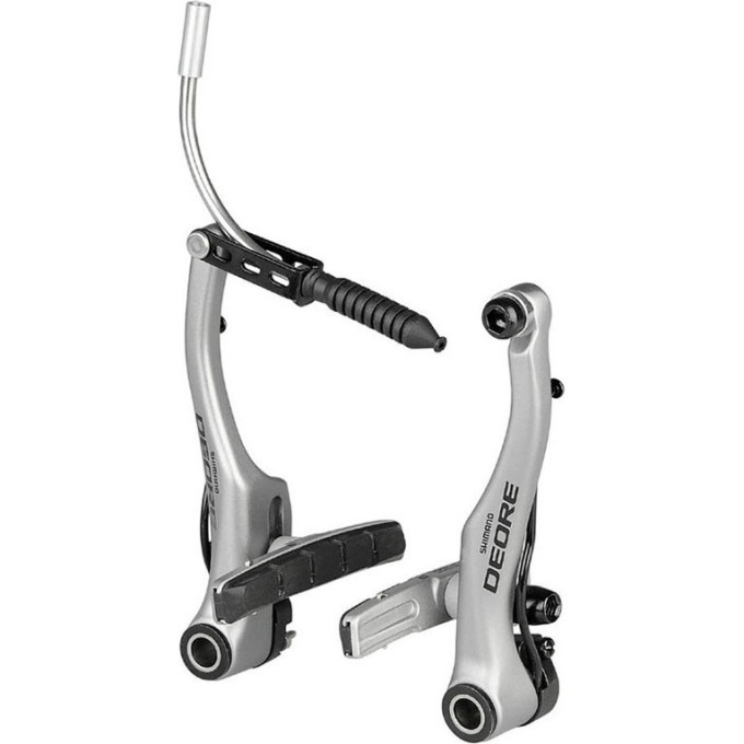 Тормоз SHIMANO DEORE V-BR LX, BR-T610, серебреный, передний, колодки S70C EBRT610FX41SSP