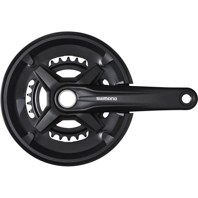 Система SHIMANO MT210, 175мм, для 2x9 скоростей, интегрированный вал, 46/30, с защитой, черный EFCMT210EX60CL